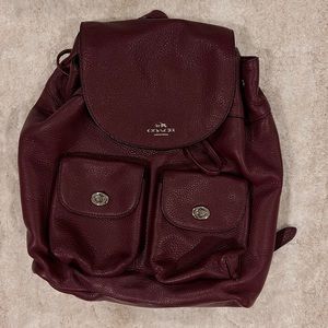 Coach Dark Red Backpack